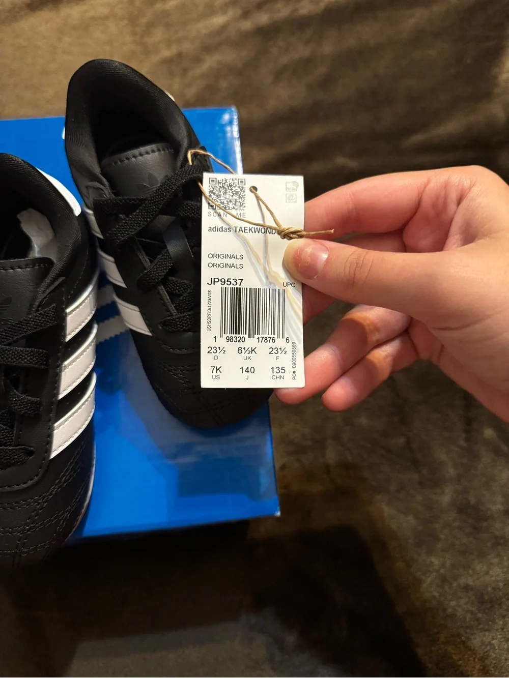 adidas Kids Black and White Classic Stripe Sneakers